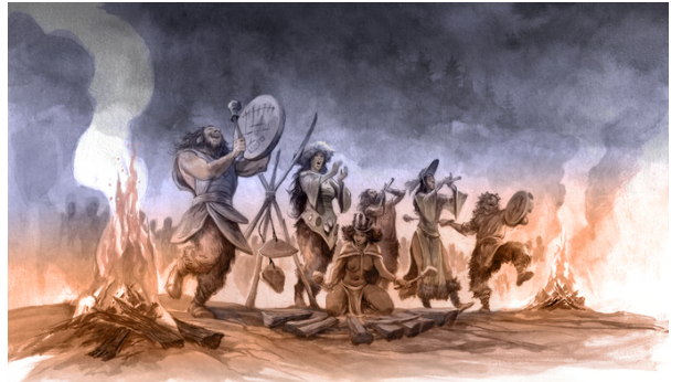 Scène de cérémonie tirée de Wurms Expérience et Aventures